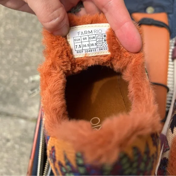 FARM RIO Beige Sunset Floral Tapestry Flatform Sneakers, Boho - Picture 12 of 15